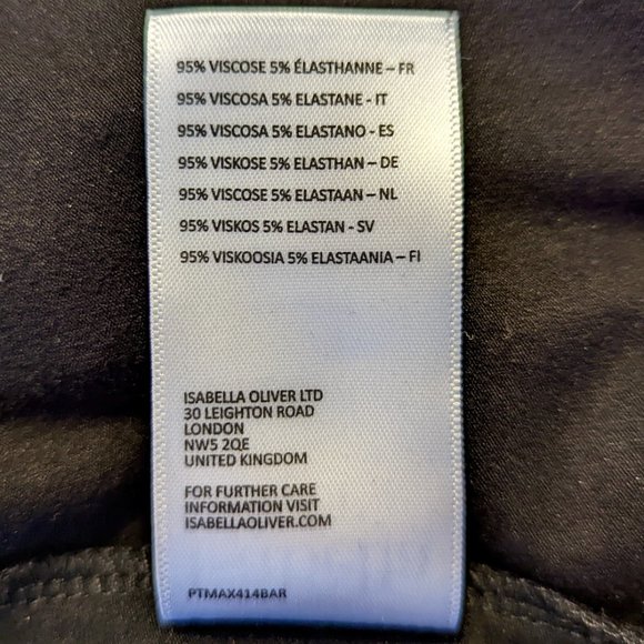 EUC Isabella Oliver Long Sleeve Tie-Front Maternity Shirt (Black) - Picture 6 of 12